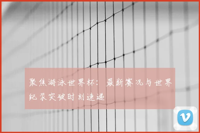 聚焦游泳世界杯：最新赛况与世界纪录突破时刻速递